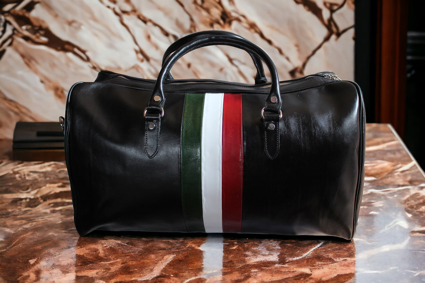 ITALIA - Torba podróżna skórzana męska klasyczna made in italy