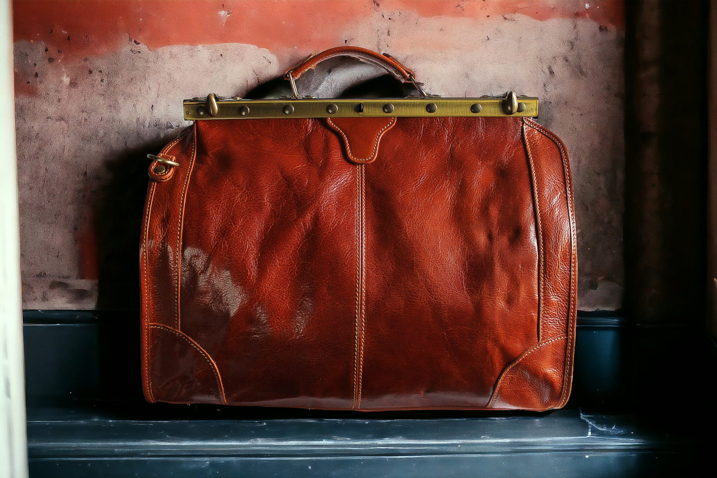 VITA - Torba lekarska ze skóry naturalnej made in italy (duża)