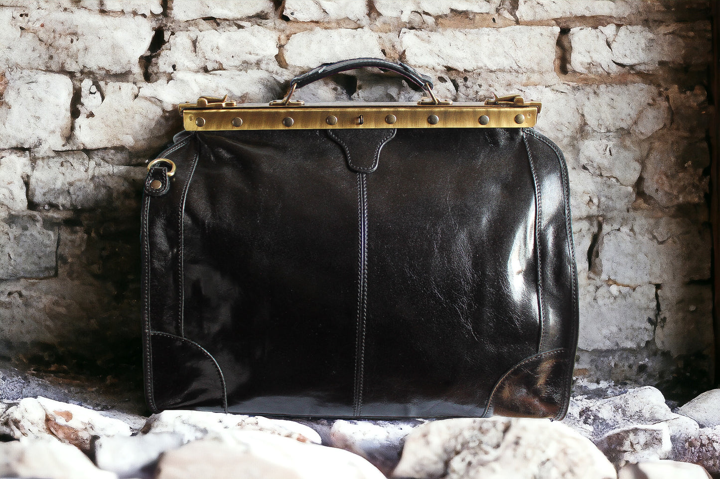 VITA - Torba lekarska ze skóry naturalnej made in italy (duża)